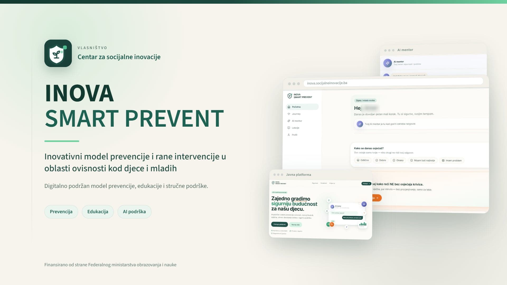INOVA SMART PREVENT — Inovativni model prevencije i rane intervencije u oblasti ovisnosti kod djece i mladih