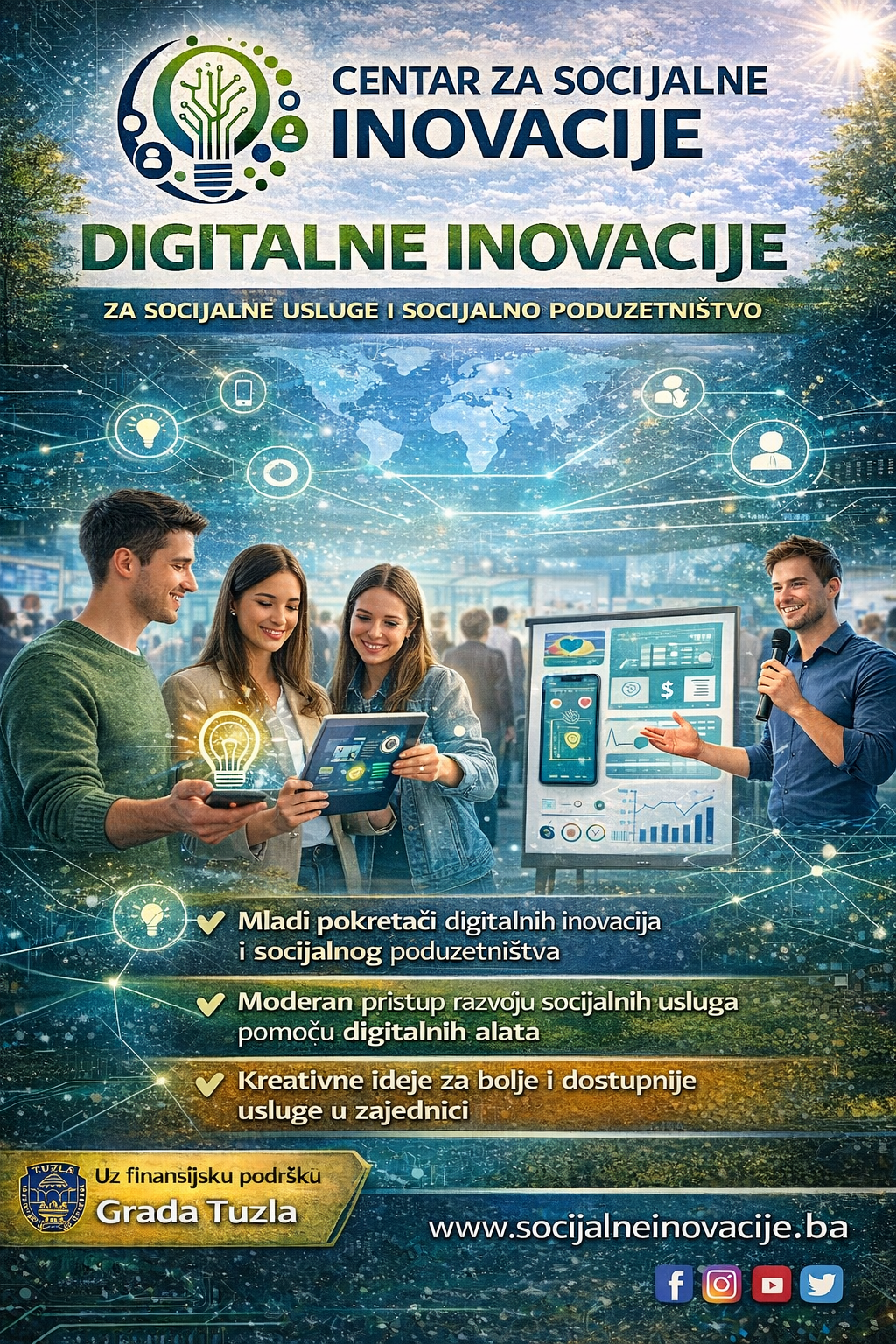 Uspješno realizovan projekat „Digitalne inovacije za socijalne usluge i socijalno poduzetništvo“